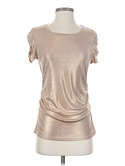 Pre-owned Vince Camuto Short Sleeve T-shirt In Gold