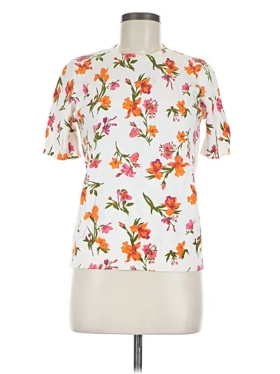 Pre-owned Vince Camuto Short Sleeve T-shirt In Ivory