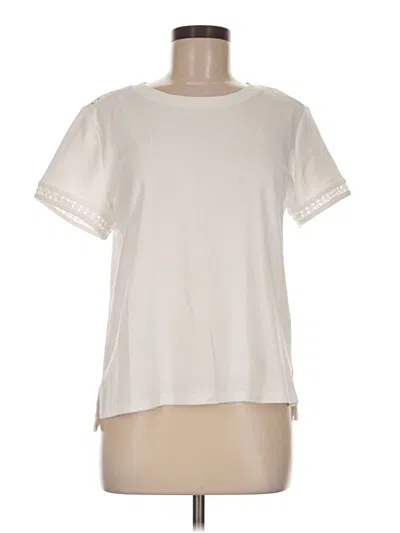 Pre-owned Vince Camuto Short Sleeve T-shirt In Ivory