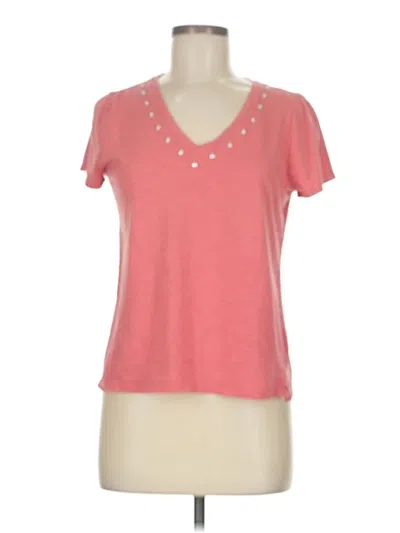Pre-owned Vince Camuto Short Sleeve T-shirt In Pink