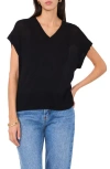 Vince Camuto Dropped-shoulder Top In Rich Black