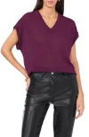 Vince Camuto Short Sleeve V-neck Sweater In Winter Bloom
