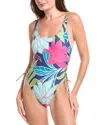 Vince Camuto Side Lace-up One-piece In Blue