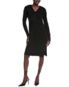 Vince Camuto Side Slits Sweaterdress In Black