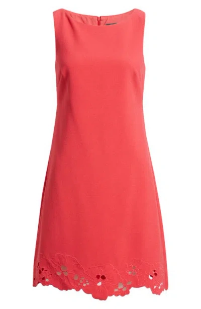 Vince Camuto Signature Sleeveless Stretch Crepe A-line Dress In Red