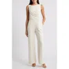 Vince Camuto Signature Stretch Crepe Jumpsuit In White