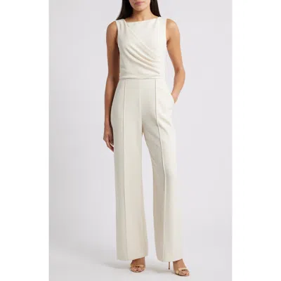 Vince Camuto Signature Stretch Crepe Jumpsuit In White