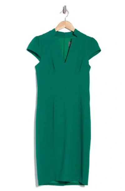 Vince Camuto Signature Stretch Crepe Sheath Dress In Green