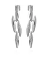 Vince Camuto Silver-tone Glass Stone Chandelier Drop Earrings In Silver