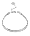 VINCE CAMUTO SILVER-TONE LINE SNAKE CHAIN BRACELET, 7.5"