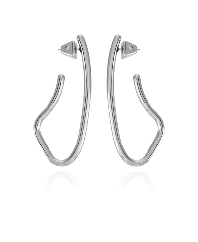 Vince Camuto Silver-tone Open Hoop Earrings