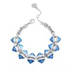 Vince Camuto Silvertone Blue Stone Cable Chain Bracelet In Blue