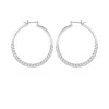 Vince Camuto Chain Link Hoop Earrings In Silver