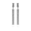 Vince Camuto Silvertone Crystal Stone Drop Earrings In Gray