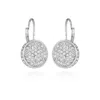 Vince Camuto Silvertone Glass Stone Coin Leverback Earrings In Metallic