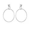 Vince Camuto Silvertone Hoop Drop Earrings In Metallic