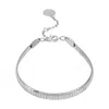 Vince Camuto Silvertone Line Snake Chain Bracelet In Metallic