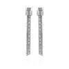 Vince Camuto Silvertone Mixed Chain Linear Tassel Dangle Drop Earrings In Metallic