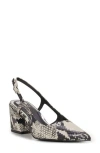 Vince Camuto Sindree Slingback Pointed Toe Pump In Ivory Snake