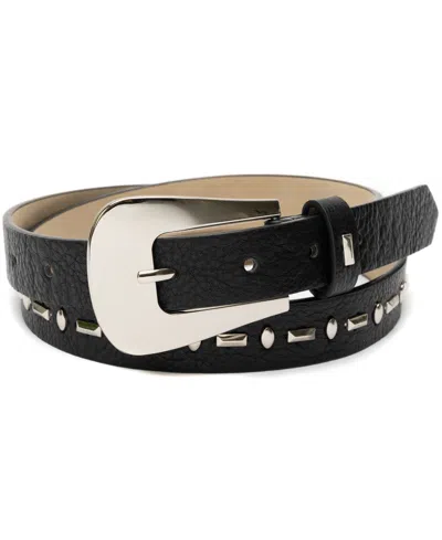 Vince Camuto Skinny Studded Pant Belt In Black