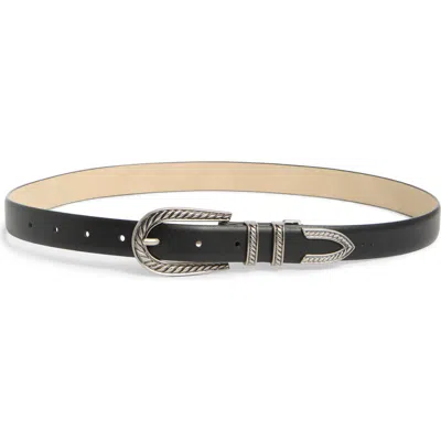 Vince Camuto Skinny Western Buckle Belt In Multi