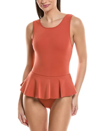 Vince Camuto Skirted One-piece In Brown