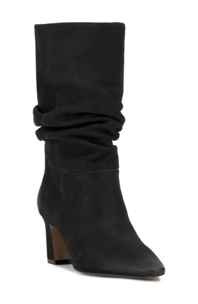 Vince Camuto Skylar Slouch Boot In Black Pebbled