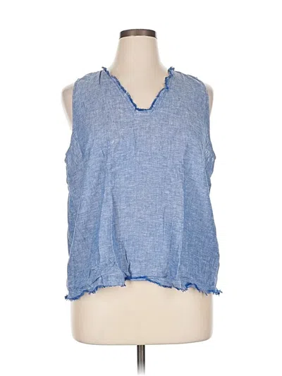 Pre-owned Vince Camuto Sleeveless Blouse In Blue