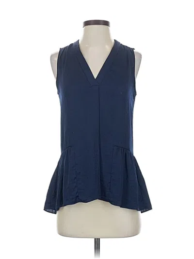 Pre-owned Vince Camuto Sleeveless Blouse In Blue
