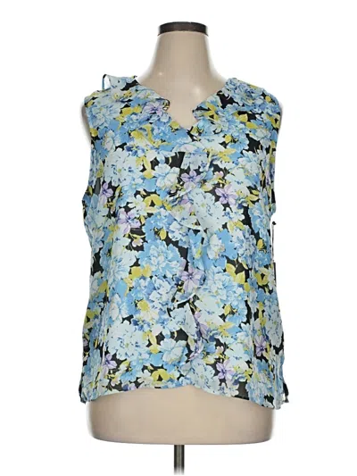 Pre-owned Vince Camuto Sleeveless Blouse In Blue