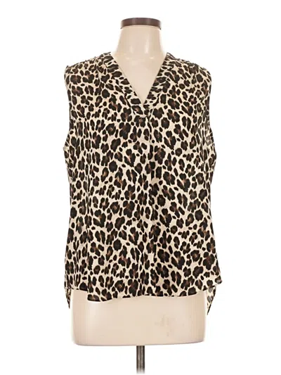 Pre-owned Vince Camuto Sleeveless Blouse In Brown