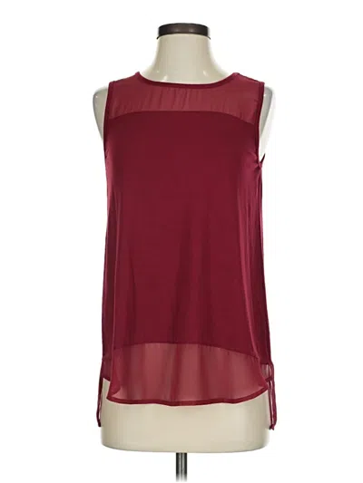 Pre-owned Vince Camuto Sleeveless Blouse In Burgundy