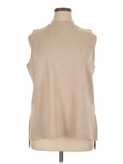 Pre-owned Vince Camuto Sleeveless Blouse In Tan