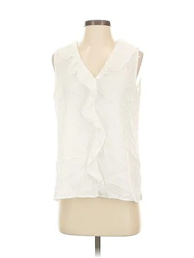Pre-owned Vince Camuto Sleeveless Blouse In White