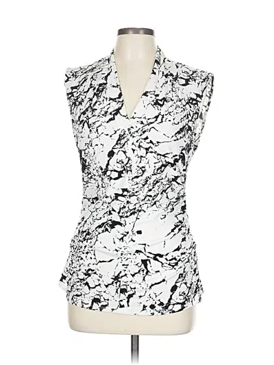 Pre-owned Vince Camuto Sleeveless Blouse In White