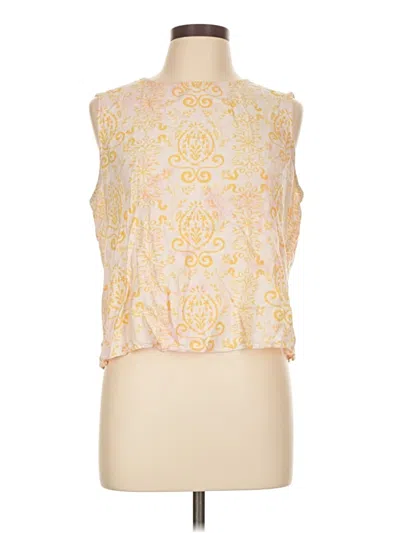 Pre-owned Vince Camuto Sleeveless Blouse In Yellow