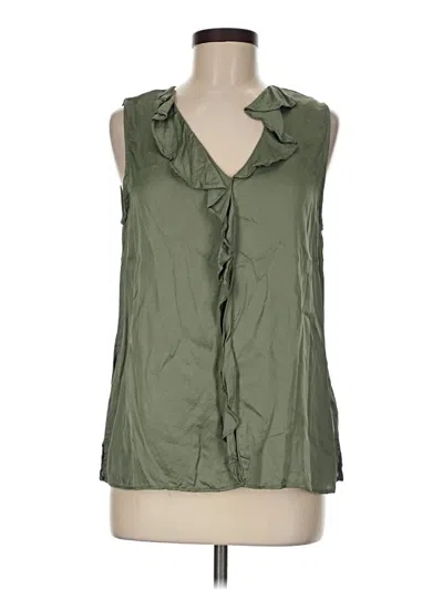 Pre-owned Vince Camuto Sleeveless Button Down Shirt In Green