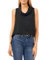 Vince Camuto Cowl Neck Sleeveless Blouse In Black