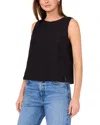 Vince Camuto Textured Gauze Sleeveless Top In Black