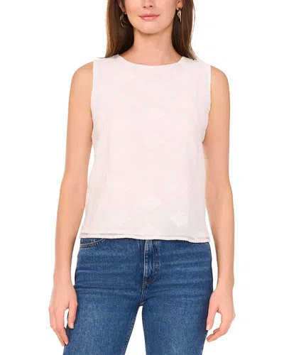 Vince Camuto Sleeveless Crewneck Blouse In Neutral