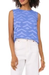 Vince Camuto Textured Sleeveless Top In Serene Sky