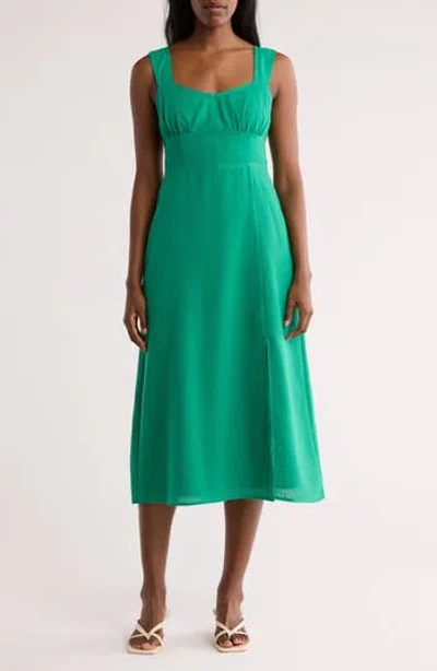 Vince Camuto Sleeveless Midi Sundress In Green