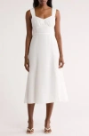 Vince Camuto Sleeveless Midi Sundress In White