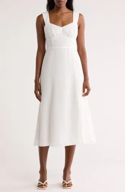 Vince Camuto Sleeveless Midi Sundress In White