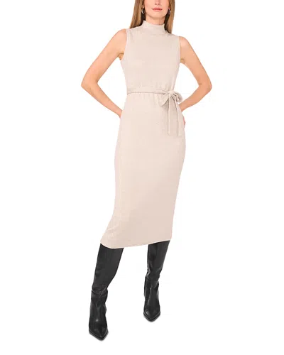 Vince Camuto Sleeveless Mock Neck Dress In Pink