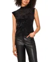 Vince Camuto Sleeveless Mock Neck Top In Black