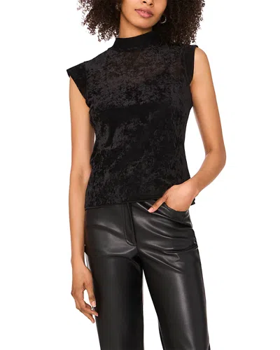 Vince Camuto Sleeveless Mock Neck Top In Black