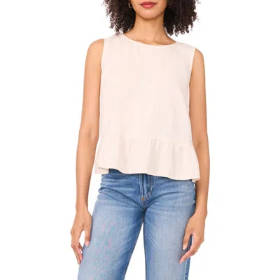 Vince Camuto Sleeveless Peplum Top In White