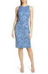 Vince Camuto Womens Sequined Knee-length Bodycon Dress In Periwinkle