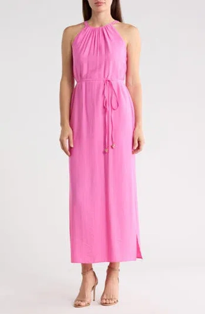 Vince Camuto Sleeveless Textured Woven Dress In Pink